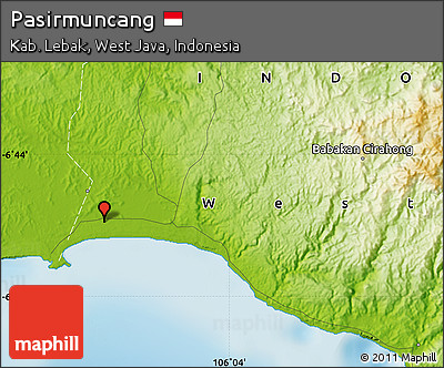 Physical Map of Pasirmuncang