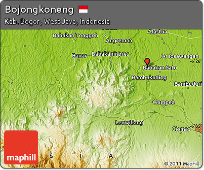 Physical Map of Bojongkoneng