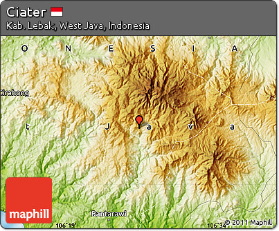 Physical Map of Ciater
