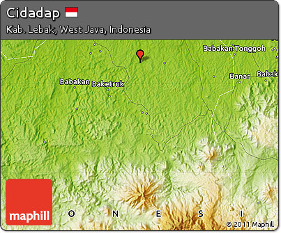 Physical Map of Cidadap