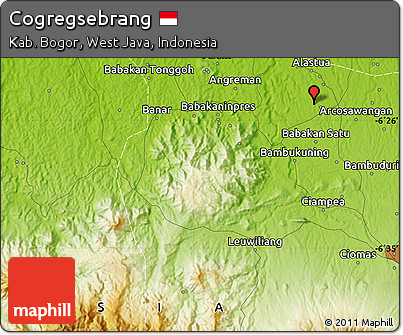 Physical Map of Cogregsebrang
