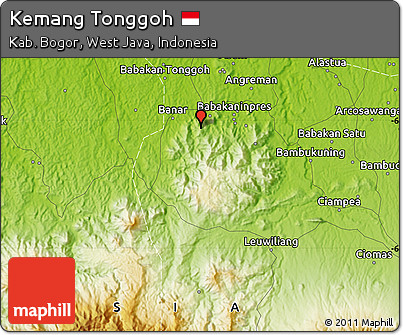 Physical Map of Kemang Tonggoh