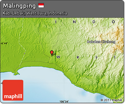 Physical Map of Malingping