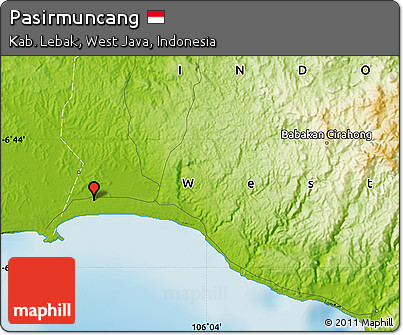 Physical Map of Pasirmuncang