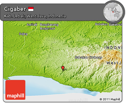 Physical Panoramic Map of Cigaber