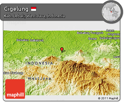 Physical Panoramic Map of Cigelung