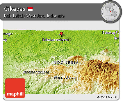 Physical Panoramic Map of Cikapas