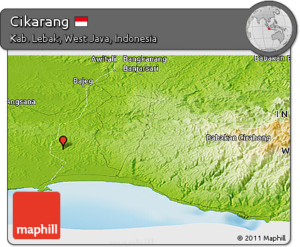 Physical Panoramic Map of Cikarang