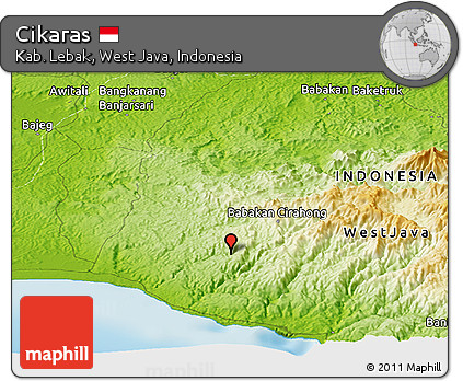Physical Panoramic Map of Cikaras