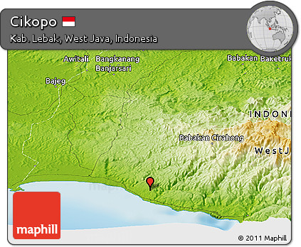 Physical Panoramic Map of Cikopo