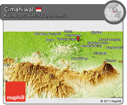 Physical Panoramic Map of Cimahiwal