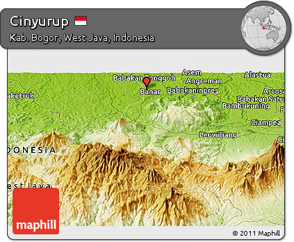 Physical Panoramic Map of Cinyurup