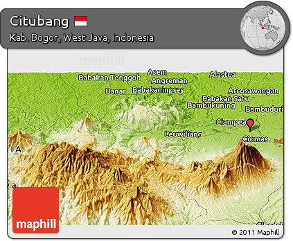 Physical Panoramic Map of Citubang