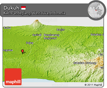 Physical Panoramic Map of Dukuh