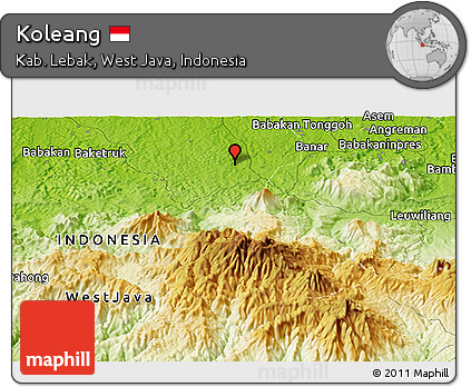 Physical Panoramic Map of Koleang