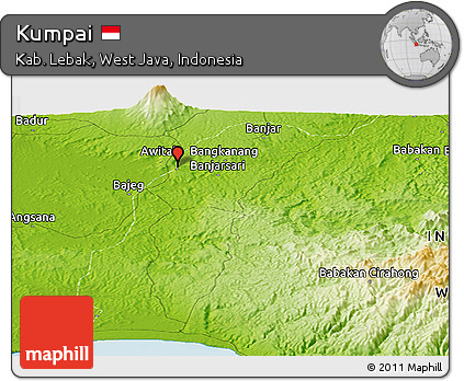 Physical Panoramic Map of Kumpai