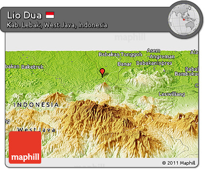 Physical Panoramic Map of Lio Dua