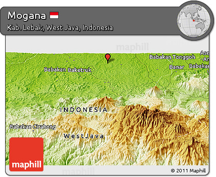 Physical Panoramic Map of Mogana