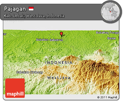 Physical Panoramic Map of Pajagan