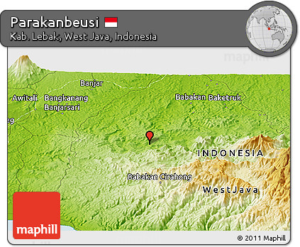 Physical Panoramic Map of Parakanbeusi