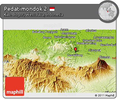 Physical Panoramic Map of Pedatimondok 2