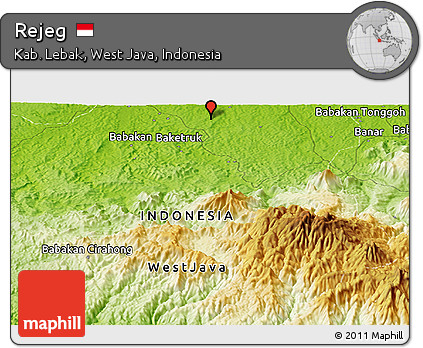 Physical Panoramic Map of Rejeg