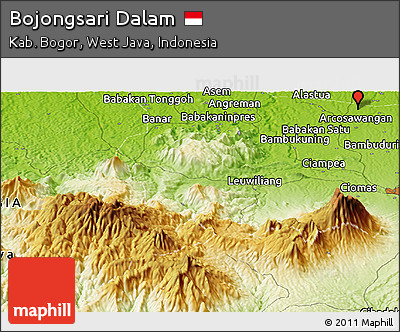 Physical Panoramic Map of Bojongsari Dalam