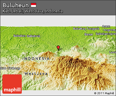 Physical Panoramic Map of Buluheun