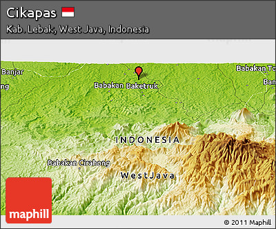 Physical Panoramic Map of Cikapas