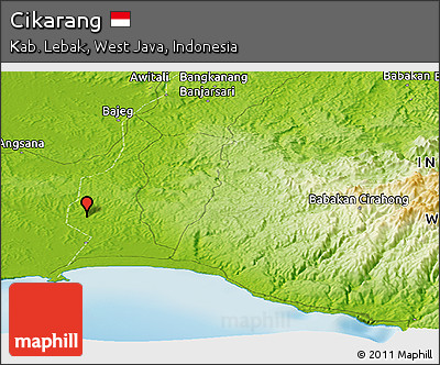 Physical Panoramic Map of Cikarang