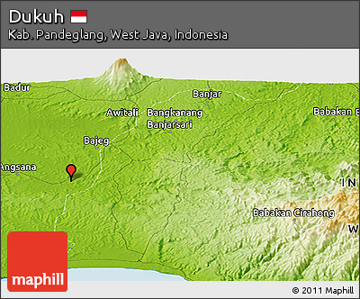 Physical Panoramic Map of Dukuh