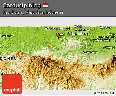 Physical Panoramic Map of Garducipining