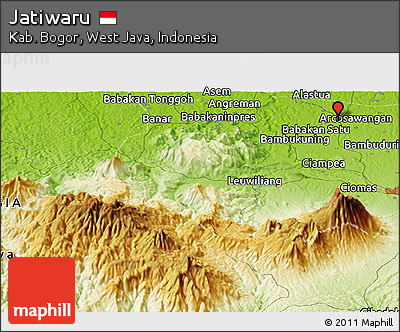 Physical Panoramic Map of Jatiwaru