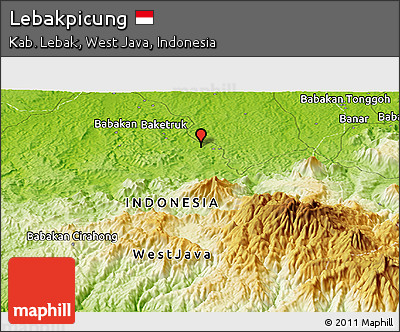 Physical Panoramic Map of Lebakpicung