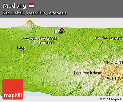 Physical Panoramic Map of Medong