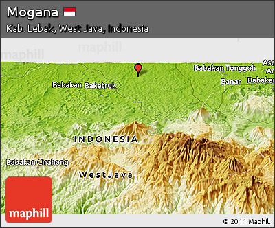 Physical Panoramic Map of Mogana