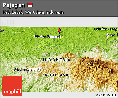 Physical Panoramic Map of Pajagan