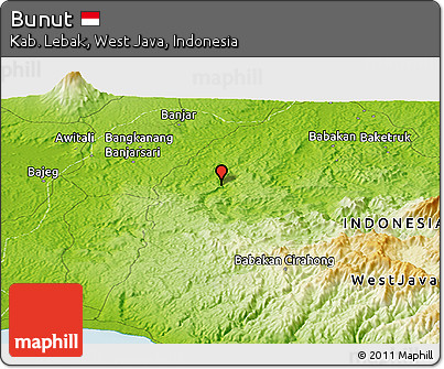 Physical Panoramic Map of Bunut