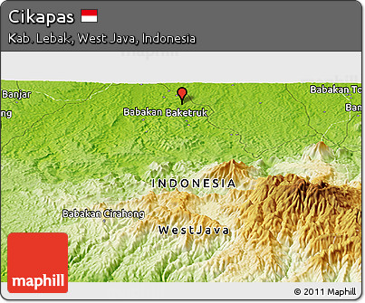Physical Panoramic Map of Cikapas