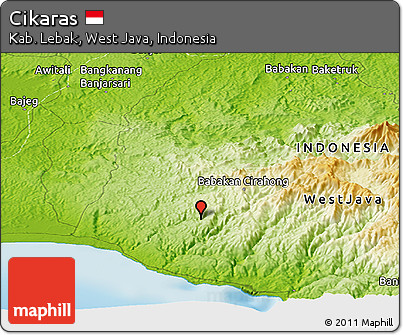 Physical Panoramic Map of Cikaras