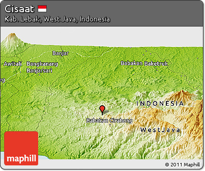 Physical Panoramic Map of Cisaat