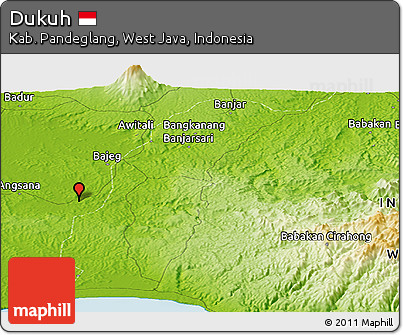 Physical Panoramic Map of Dukuh