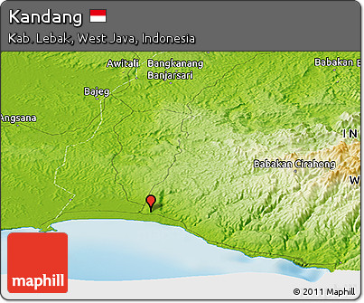 Physical Panoramic Map of Kandang