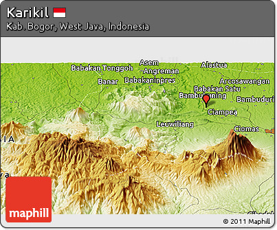 Physical Panoramic Map of Karikil