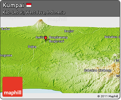 Physical Panoramic Map of Kumpai