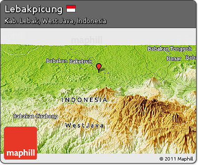 Physical Panoramic Map of Lebakpicung