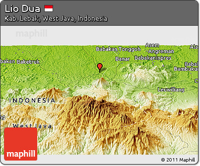 Physical Panoramic Map of Lio Dua