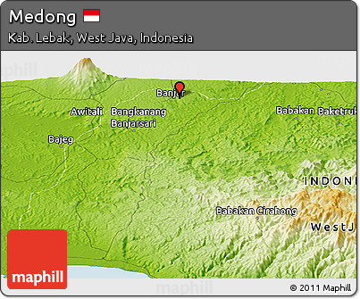 Physical Panoramic Map of Medong