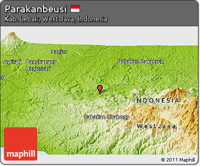Physical Panoramic Map of Parakanbeusi