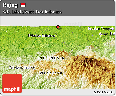 Physical Panoramic Map of Rejeg